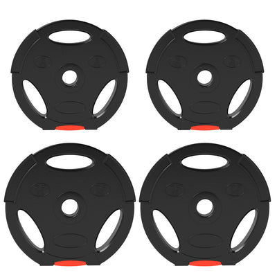 SPORTNOW Olympic Weight Plates Set, with Two 7.5kg and Two 5kg weights, Black 