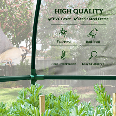 Outsunny 214cm x 118cm Walk-In Lean To Greenhouse, with Accessories 