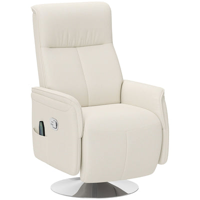HOMCOM 10-Point Massage Recliner Armchair - Cream 
