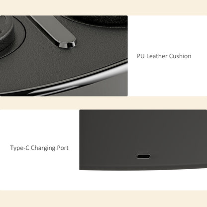 SPORTNOW Music Boxing Machine, Smart Bluetooth Boxing Machine Wall Mounted with 9 Speeds & Modes, LED Lights and Gloves, Punching Pad for Adults, Black