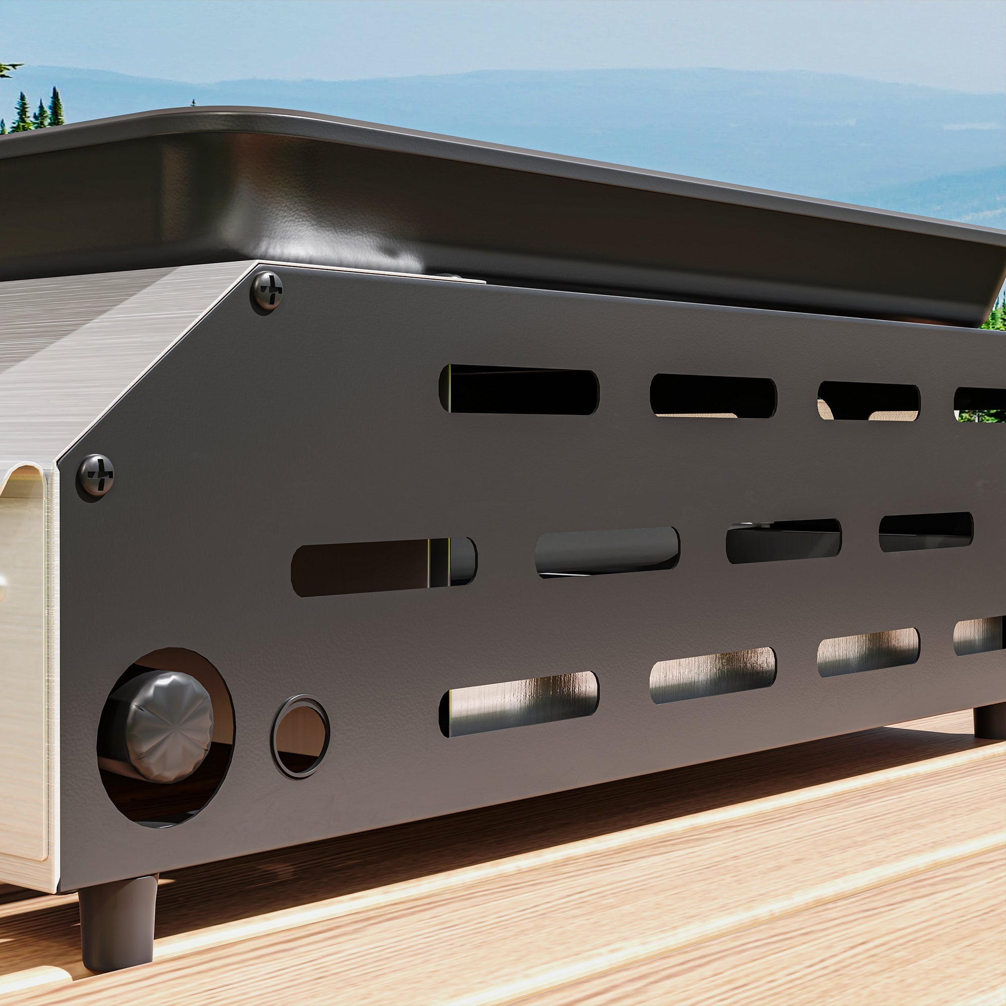 Outsunny Two Burner Portable Gas Grill 