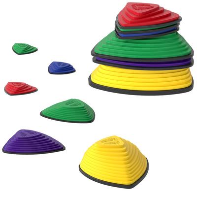 AIYAPLAY 6-Piece Stepping Stones for Kids, Stackable Sensory Toys Outdoor Indoor, Obstacle Course for Balance and Motor Skills 