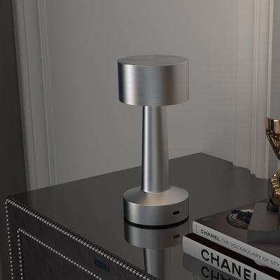 HOMCOM Cordless Table Lamp, Touch LED Desk Lamp with Rechargeable Battery, 3 Colour, for Bedroom Living Room, Silver 