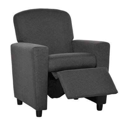 HOMCOM 2 in 1 design Kids Sofa Armchair with Footrest for Children Playroom Bedroom Living Room, 55 x 50 x 67cm, Grey 