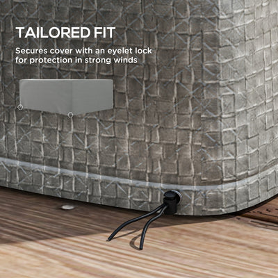 Outsunny 235 x 190 x 90 cm Large Patio Set Covers, Outdoor Garden Furniture Protection Cover Protector Waterproof Anti-UV Grey 