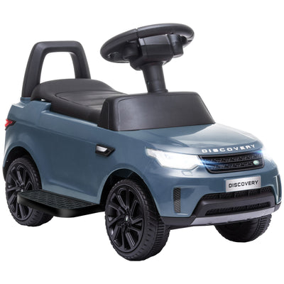 AIYAPLAY 2-in-1 Land Rover Licensed 6V Kids Electric Ride On Car, Sliding Car w/ Headlights, Music, for 18-60 Months, Light Blue 