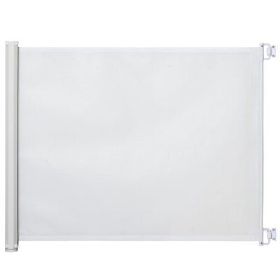 PawHut Retractable Stair Gate,  Dog Pet Barrier, for Doorway, Staircase, Hallway - White 