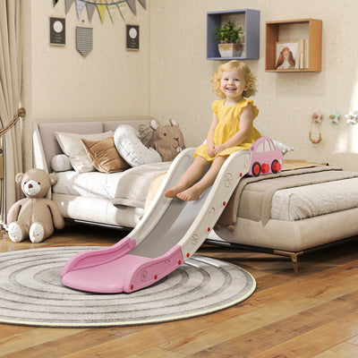AIYAPLAY Kids Slide for Bed, Sofa, with Extended Length, Easy to assemble and Store, Pink 