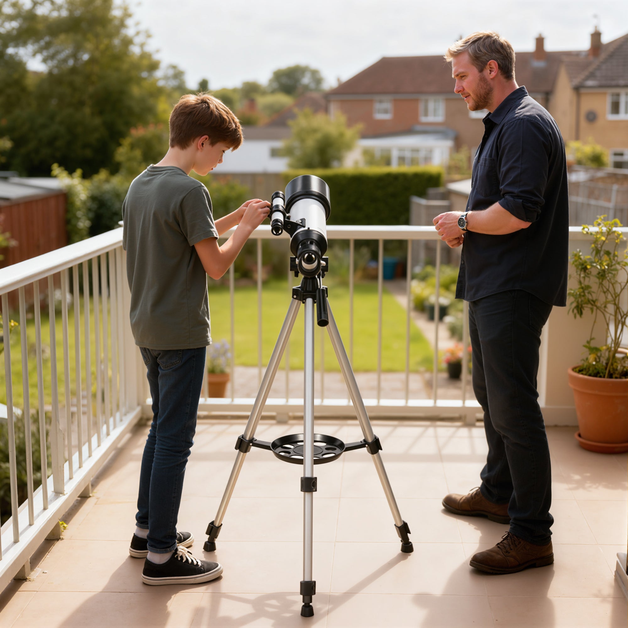 Outsunny Astronomy Telescope for Adults and Beginners with 70 mm Aperture, Carry Bag, White 