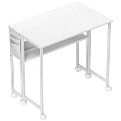 HOMCOM 80 cm Drop Leaf Writing Work Desk - White 