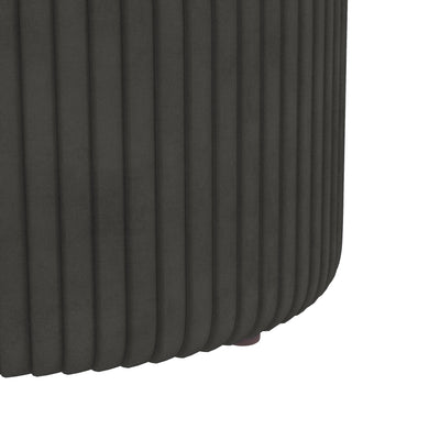 HOMCOM Velvet-Feel Storage Ottoman - Grey 