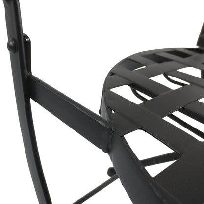 Outsunny 3 PCs Garden Mosaic Bistro Set Outdoor Patio 2 Folding Chairs & 1 Round Table  Outdoor Furniture Vintage 