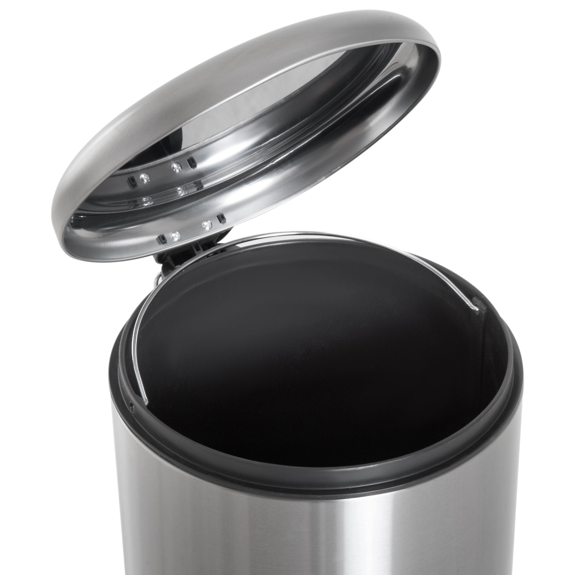 HOMCOM Foot Pedal Bin Stainless Steel Metal Waste Rubbish Lid Kitchen Garbage 30L Silver 