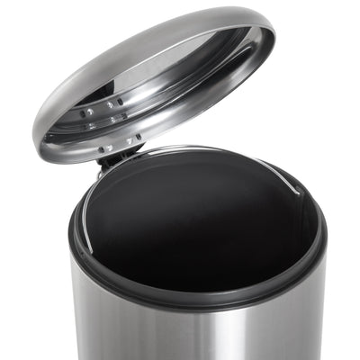 HOMCOM Foot Pedal Bin Stainless Steel Metal Waste Rubbish Lid Kitchen Garbage 30L Silver 