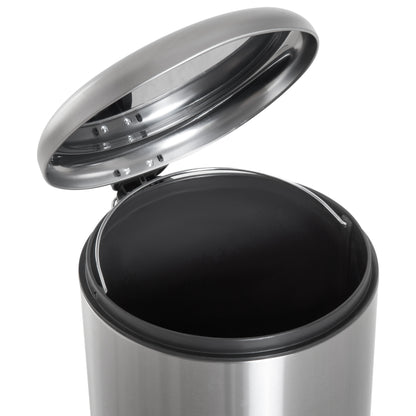 HOMCOM Foot Pedal Bin Stainless Steel Metal Waste Rubbish Lid Kitchen Garbage 30L Silver 