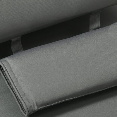 Outsunny Outdoor Garden Patio Folding High Back Chair Cushion Replacement Seat Pad - Grey 