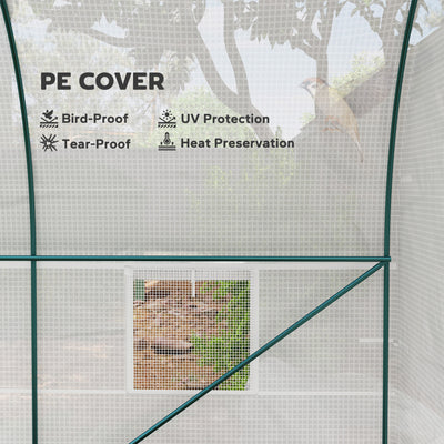 Outsunny 245 x 200cm Polytunnel Greenhouse - White 