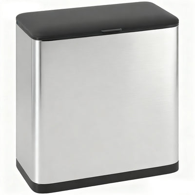 HOMCOM 8L Hanging Kitchen Bin, Rubbish bin with Lid and Removable Inner Bucket for Under Cabinet Door, Under Sink, Office 