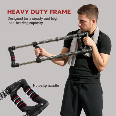 SPORTNOW Chest Expander, with 10-50kg Adjustable Resistance, for Home Gym, Office, Travel Workout 