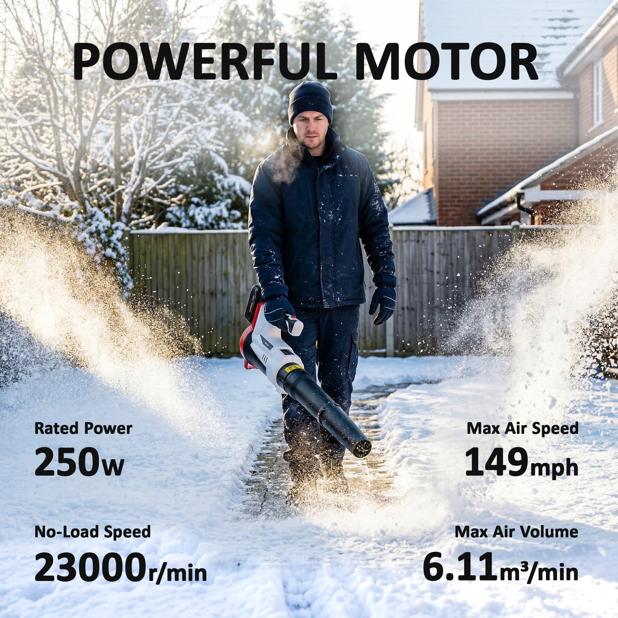 Outsunny Leaf Blower Cordless with 4000mAh Battery & Charger, 18V Lightweight Handheld Garden Blower with 6 Speed Levels 