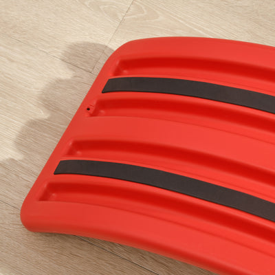 ZONEKIZ Balance Board Kids Wobble Board, Stepping Stone, Montessori Toy for Children, Nursery Toy, for Ages 3-6 Years, 82 x 27.5 x 19.5cm - Red 