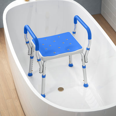 HOMCOM 57-69cm Aluminium Frame Bath Seat 