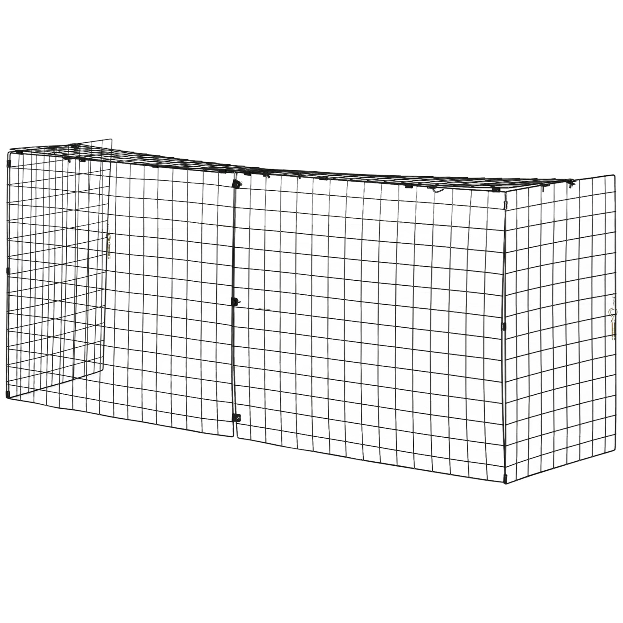 HOMCOM Extendable Fire Guard Screen, Freestanding Fire Screen Spark Guard, Folding Fireplace Cover, Wire Mesh, 81.5-160cm, Black 
