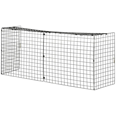 HOMCOM Extendable Fire Guard Screen, Freestanding Fire Screen Spark Guard, Folding Fireplace Cover, Wire Mesh, 81.5-160cm, Black 
