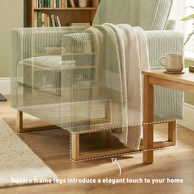 HOMCOM Accent Chair with Spring, Modern Industrial Armchair with Metal Legs for Livingroom Dark Green 