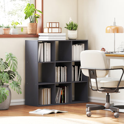 HOMCOM Nine-Cube Storage Shelf - Grey 
