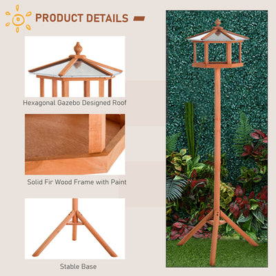 PawHut Wooden Bird Table for the garden Feeding Station, 153Hcm 