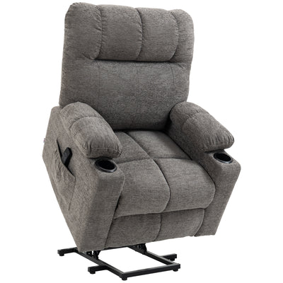 HOMCOM Electric Riser and Recliner Chair for Elderly, Power Lift Recliner Chair with Remote Control, Grey 