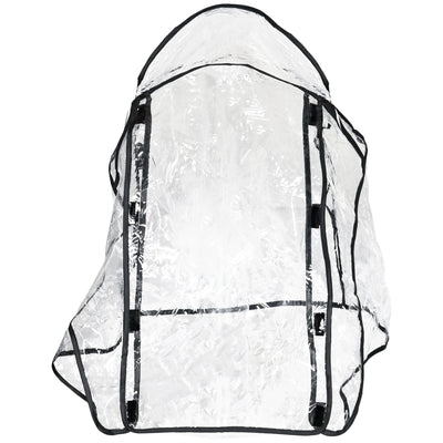 PawHut Rain Cover for Dog Pram Stroller, with Front and Rear Entry 