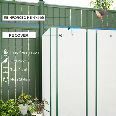 Outsunny Three-Tier Mini Greenhouse - White 