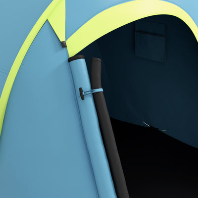 Outsunny Two-Man Pop-Up Dome Tent, with Accessories - Blue 