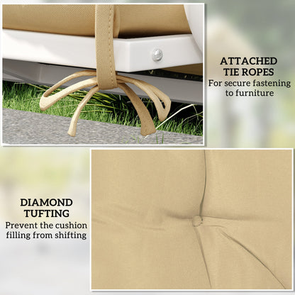 Outsunny Two-Seater Bench Cushion - Khaki 