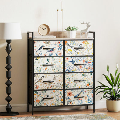 HOMCOM 8-Drawer Chest of Drawers - White 