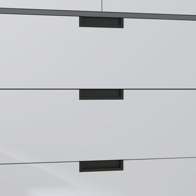 HOMCOM 2 Door Wardrobe, Modern Wardrobe with 3 Drawers and Hanging Rod for Bedroom, Grey 