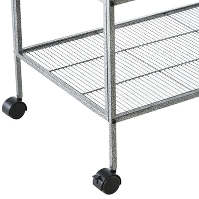 PawHut Large Bird Cage Parrot Cage with Divider, Slide Tray for Finch Canaries Parakeets Cockatiels, 95 x 45.5 x 102 cm 