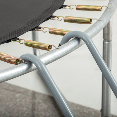 HOMCOM 6-10ft Trampoline Ladder Galvanized w/ Non-slip Mat 