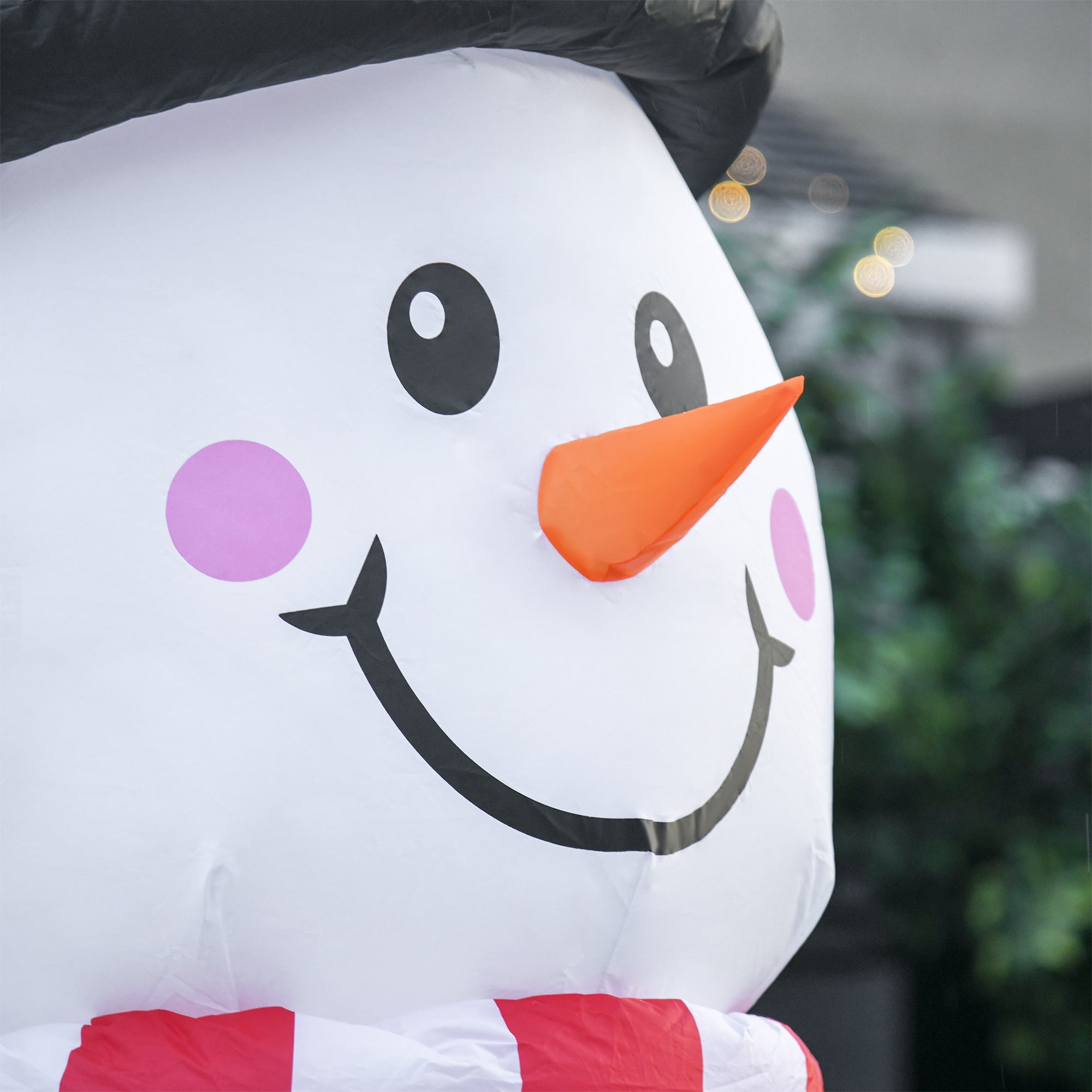 HOMCOM 8ft Tall Christmas Inflatable Snowman with Street Lamp, Lighted for Home Indoor Outdoor Garden Lawn Decoration Party Prop 