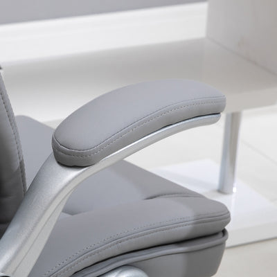 Vinsetto Faux Leather Executive Swivel Office Chair - Grey 