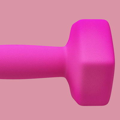 SPORTNOW 2 x 3kg Hexagonal Dumbbells Weights Set with Non-Slip Grip for Home Gym Workout, Pink 