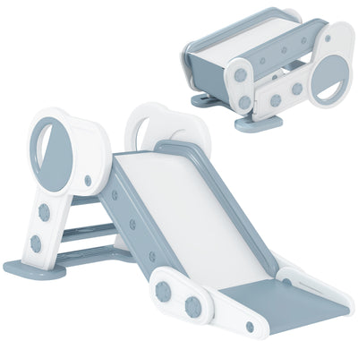 AIYAPLAY Foldable Kids Slide, Freestanding Baby Slide, for Ages 1.5-3 Years, Grey & Beige 