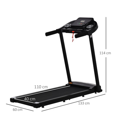 HOMCOM Treadmill Electric Motorised Running Machine w/ LED Display 