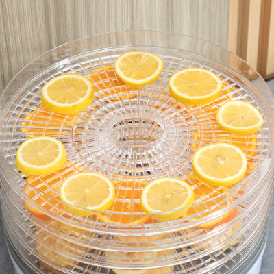 HOMCOM 5 Tier Food Dehydrator, 245W Food Dryer Machine with Adjustable Temperature Control for Drying Fruit, Meat, Vegetable, Jerky and Pet Treat, White 