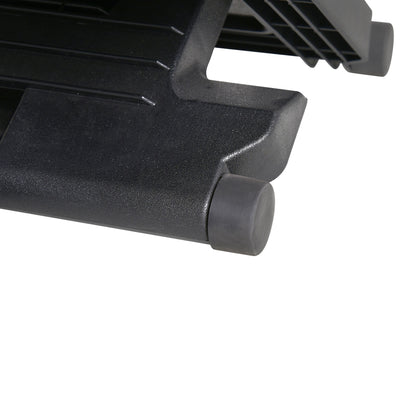 HOMCOM 0-30° Three-Height Under-Desk Support Footrest - Black 