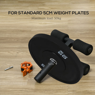 SPORTNOW Tibialis Trainer Tib Bar for Strengthening Calves Shins Ankles, Fits 5cm Weight Plates 