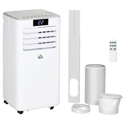 HOMCOM 7000 BTU Air Conditioning Unit, 3-in-1 Portable Air Conditioner, Dehumidifier, Cooling Fan with Remote Control, LED Display, 2 Speeds, 24H Timer, Window Venting Kit, 15m\'c2\'b2 