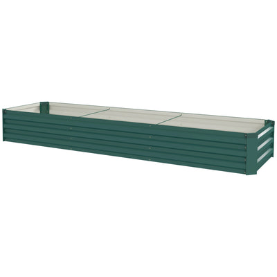 Outsunny 60 x 240cm Galvanised Steel Planter, with Open Bottom 